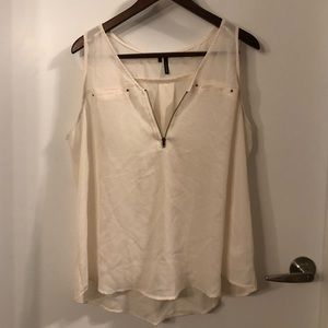 Sheer off white blouse. Tank tops 2/$10